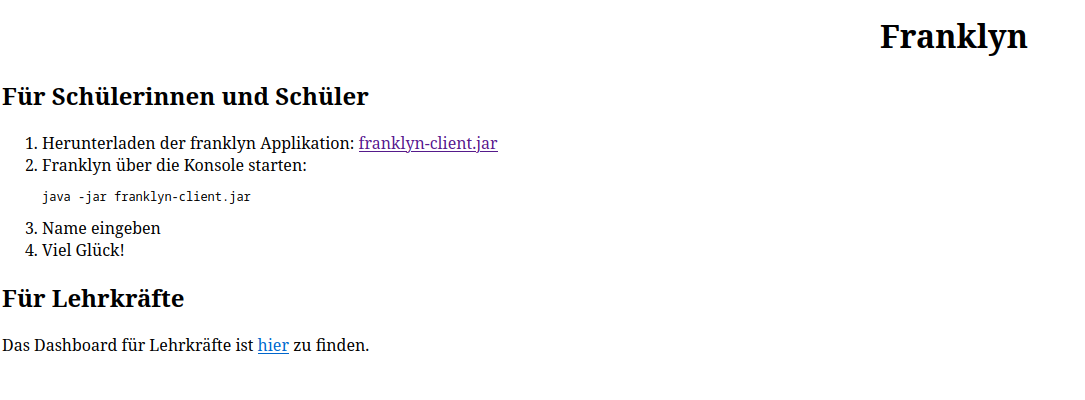 franklyn startpage