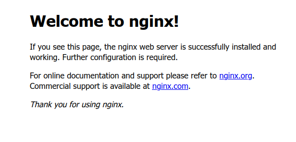 nginx welcome